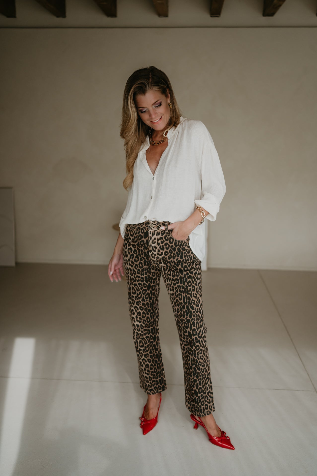 Aleda jeans I Leopard - Wild Souls by JV® - Jeans