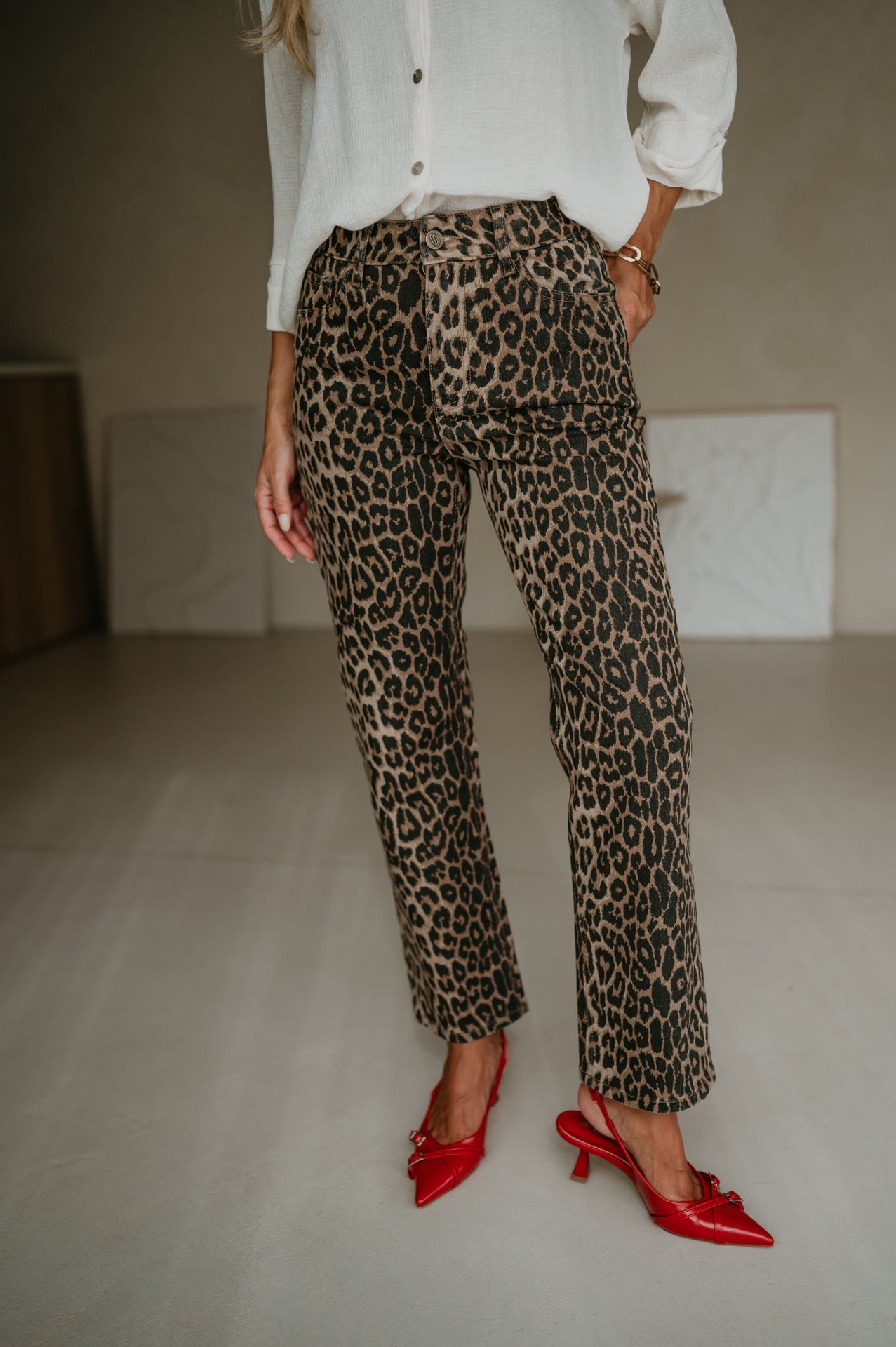 Aleda jeans I Leopard - Wild Souls by JV® - Jeans