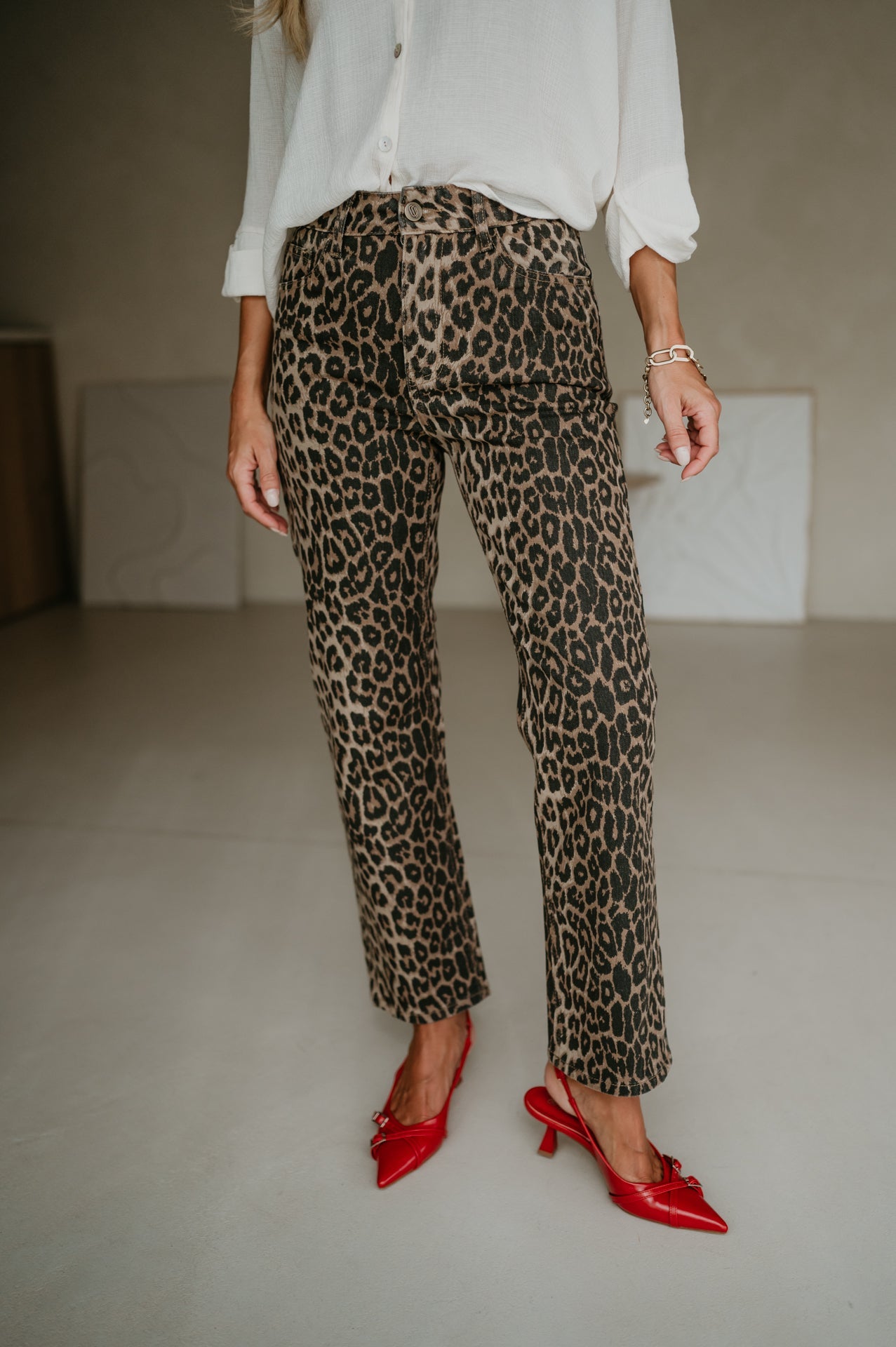 Aleda jeans I Leopard - Wild Souls by JV® - Jeans