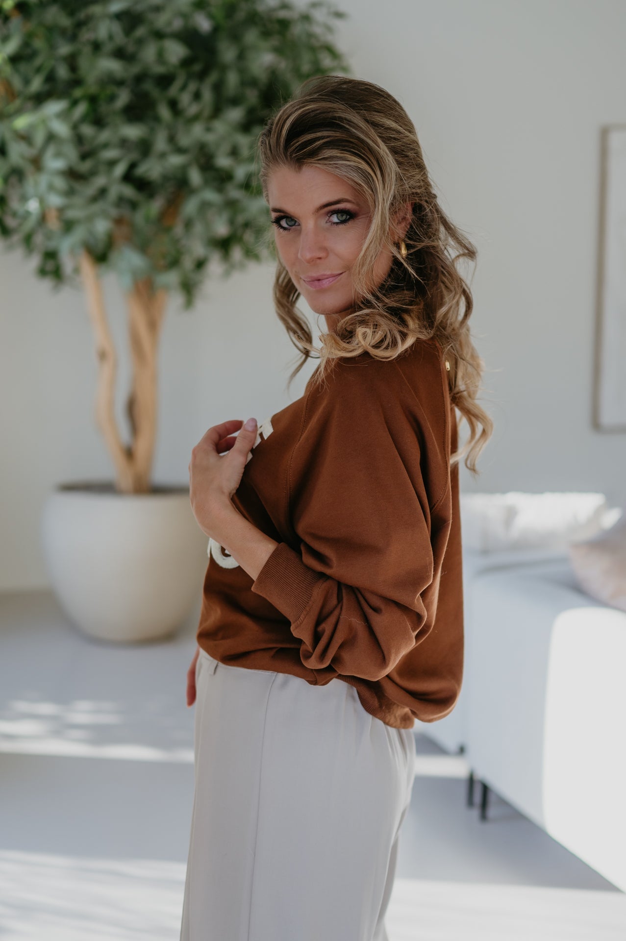 Cane sweater I Brown - Wild Souls by JV® - Sweaters