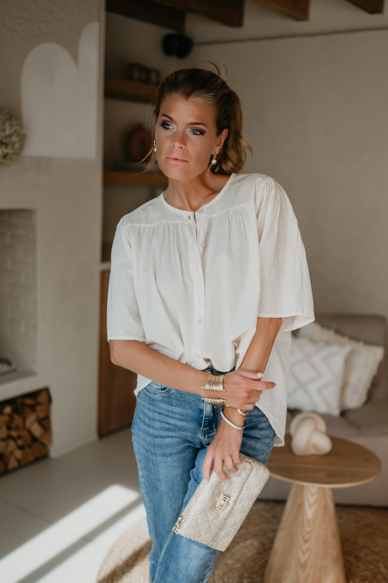 Carta blouse I Ecru - Wild Souls by JV® - Blouses