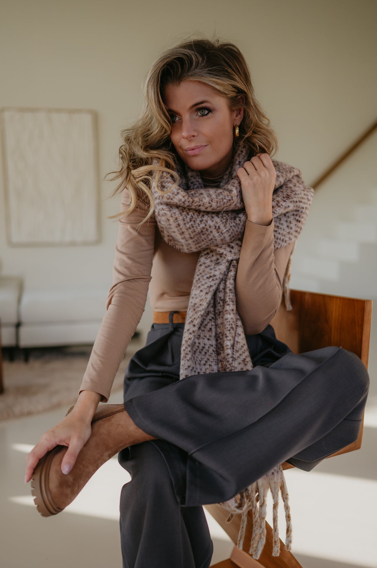 Cozza scarf I Coffee - Wild Souls by JV® - Scarfs