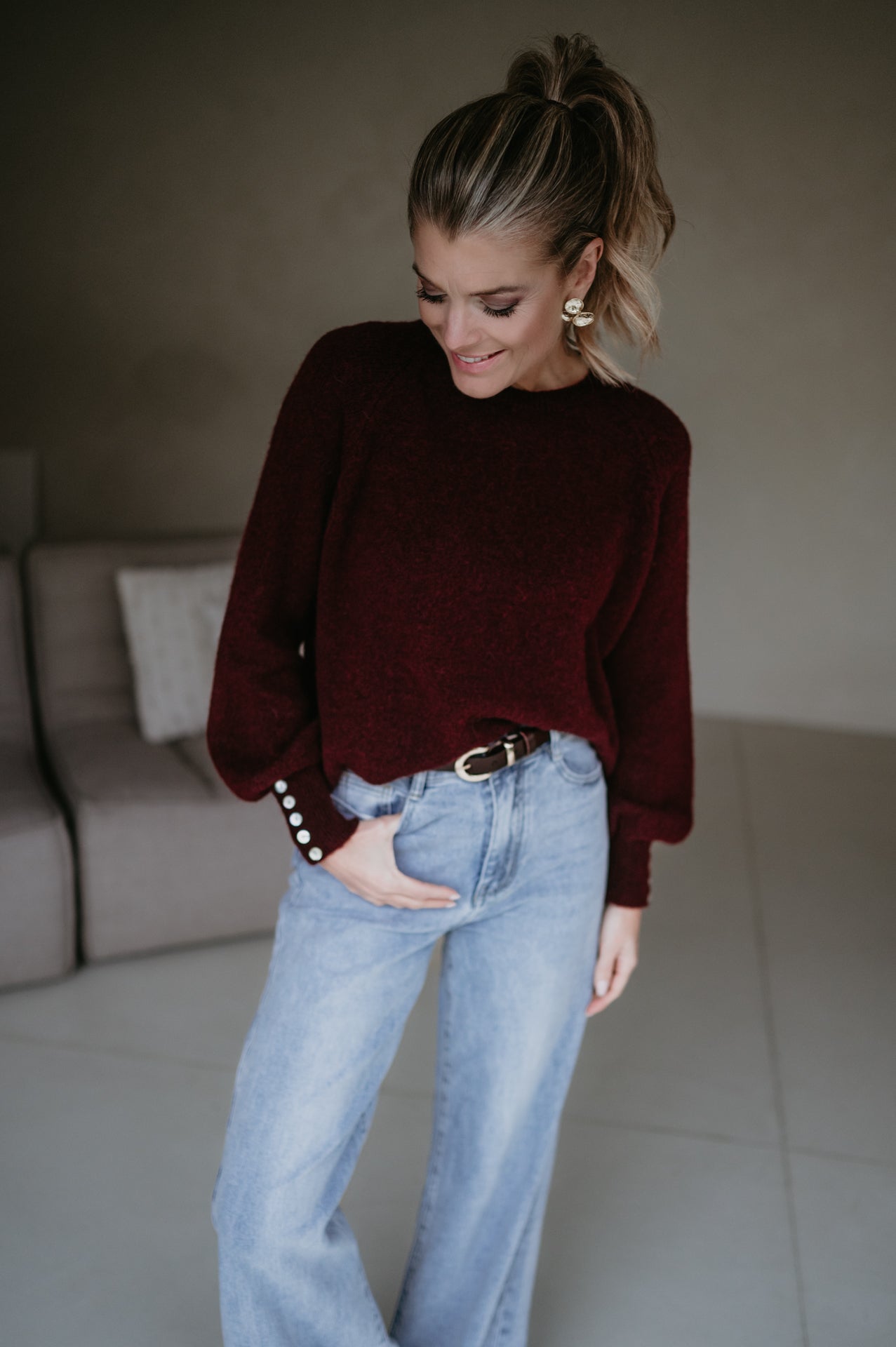 Dentro knit I Burgundy - Wild Souls by JV® - Knits