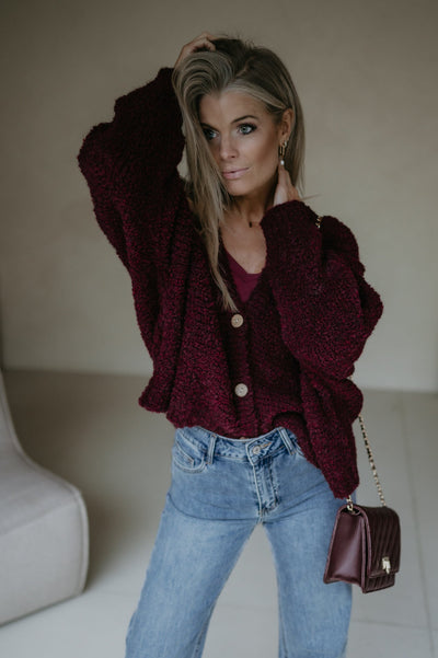 Facciamo cardigan I Bordeaux - Wild Souls by JV® - Cardigans