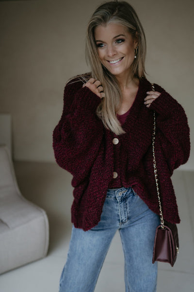 Facciamo cardigan I Bordeaux - Wild Souls by JV® - Cardigans