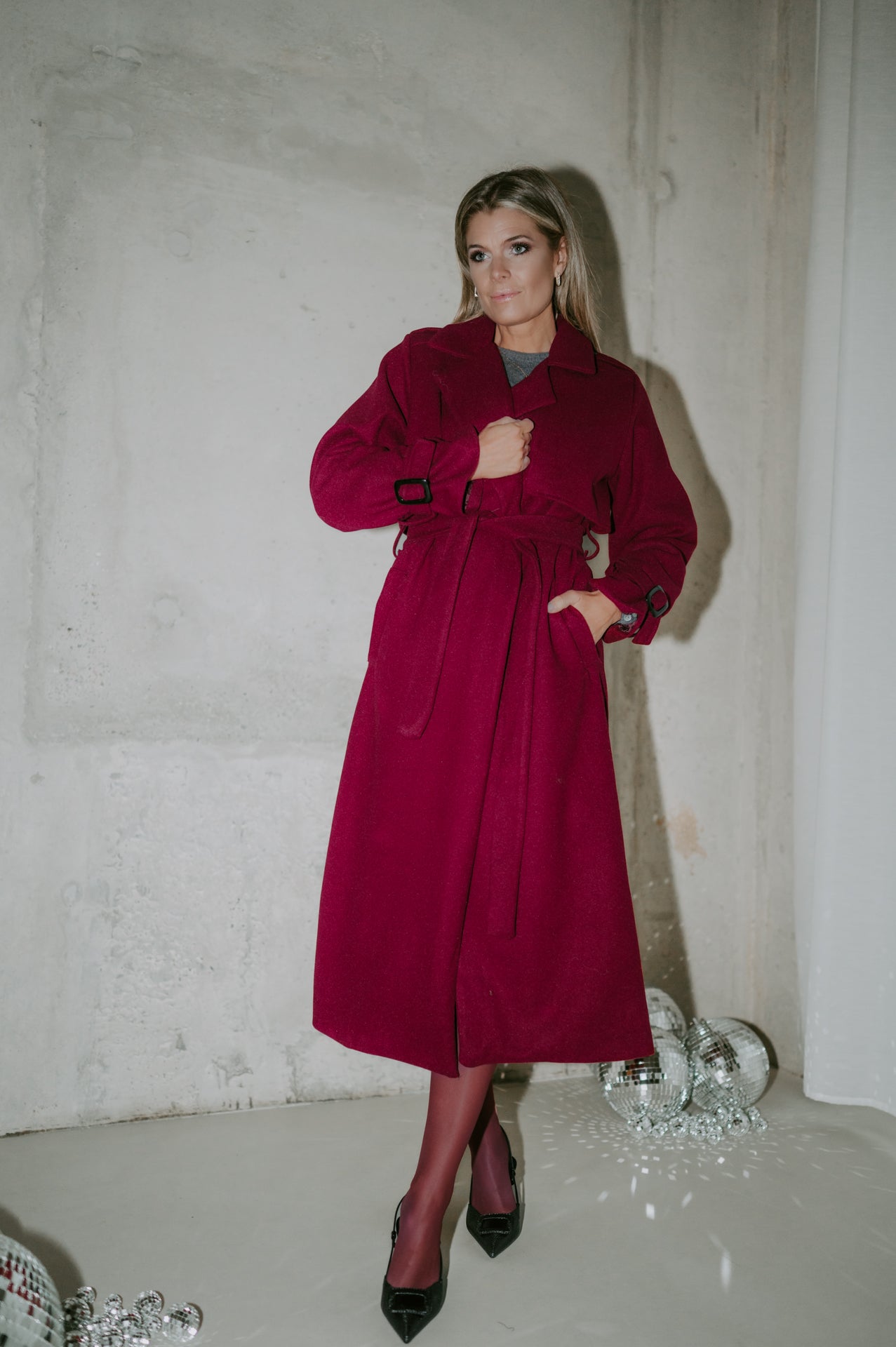 Giugno coat I Bordeaux - Wild Souls by JV® - Coats