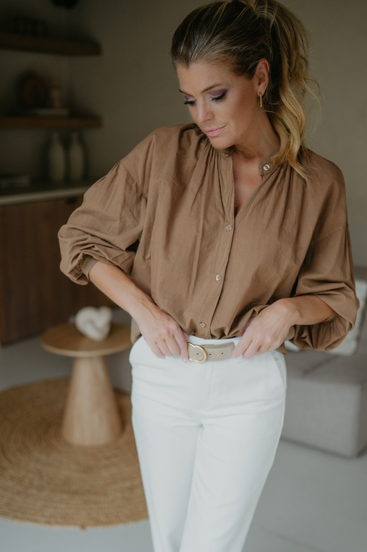 Idonea blouse I Taupe - Wild Souls by JV® - Blouses