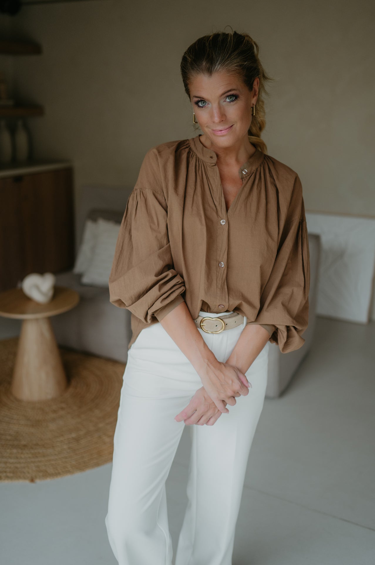 Idonea blouse I Taupe - Wild Souls by JV® - Blouses