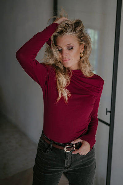 Larghetto shirt I Bordeaux - Wild Souls by JV® - Blouses