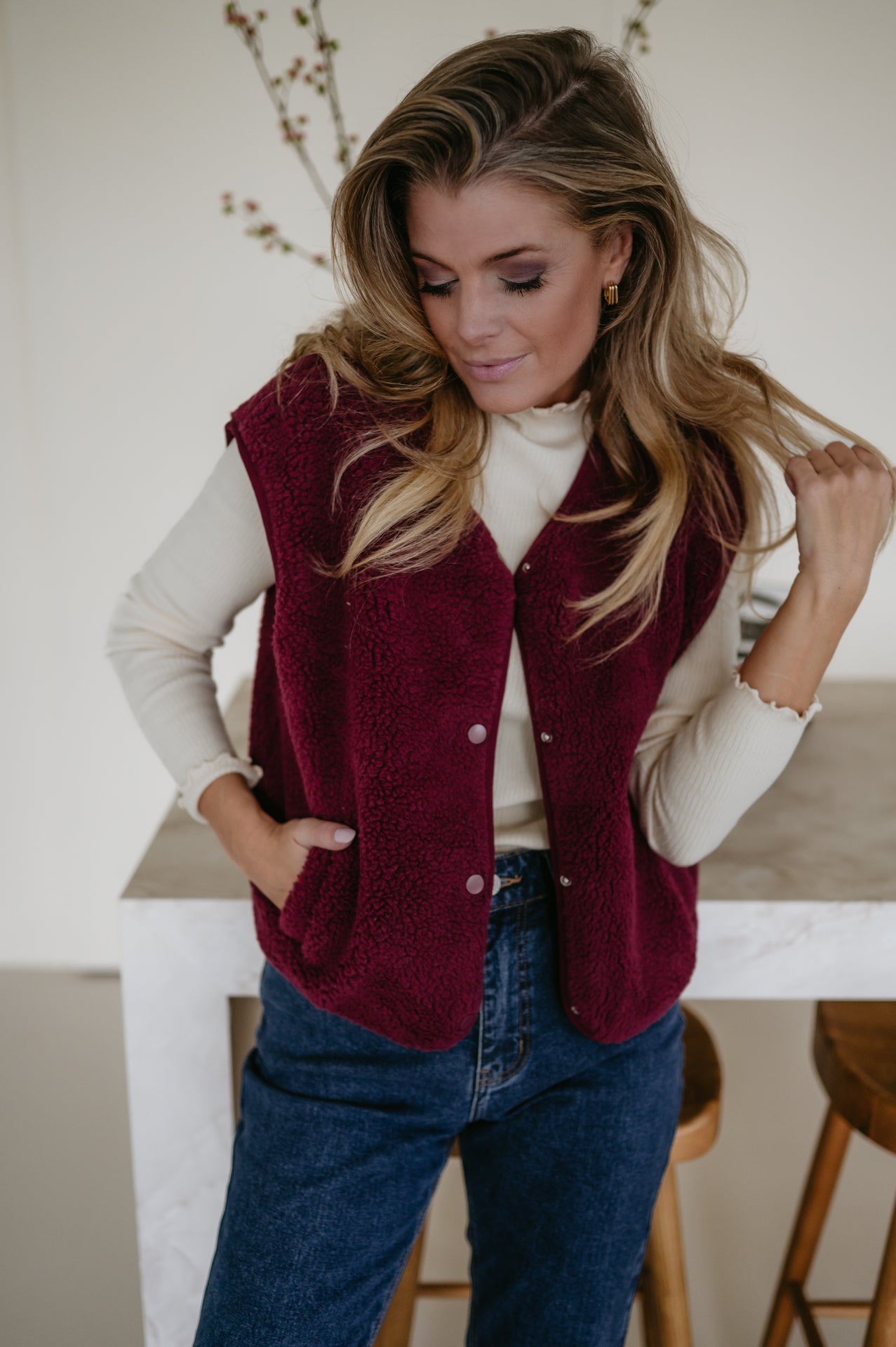 Ledra gilet I Bordeaux - Wild Souls by JV® - Gilets