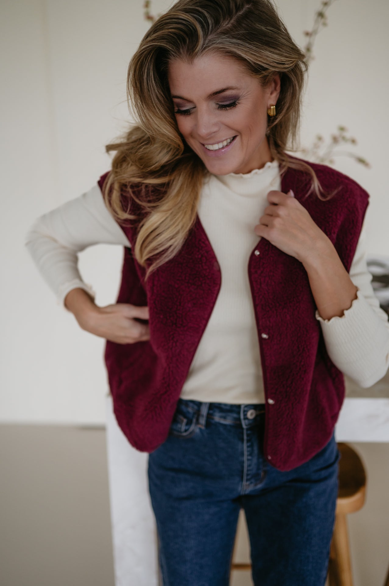 Ledra gilet I Bordeaux - Wild Souls by JV® - Gilets