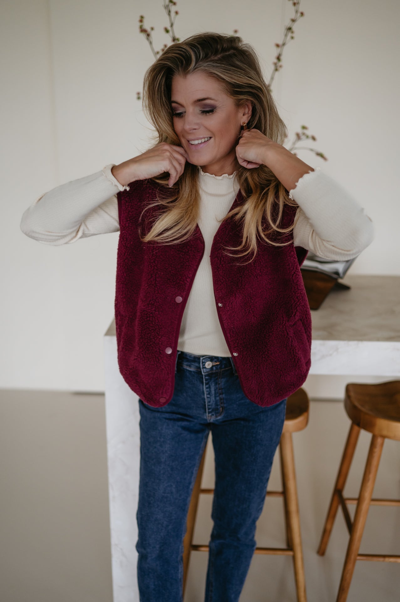 Ledra gilet I Bordeaux - Wild Souls by JV® - Gilets