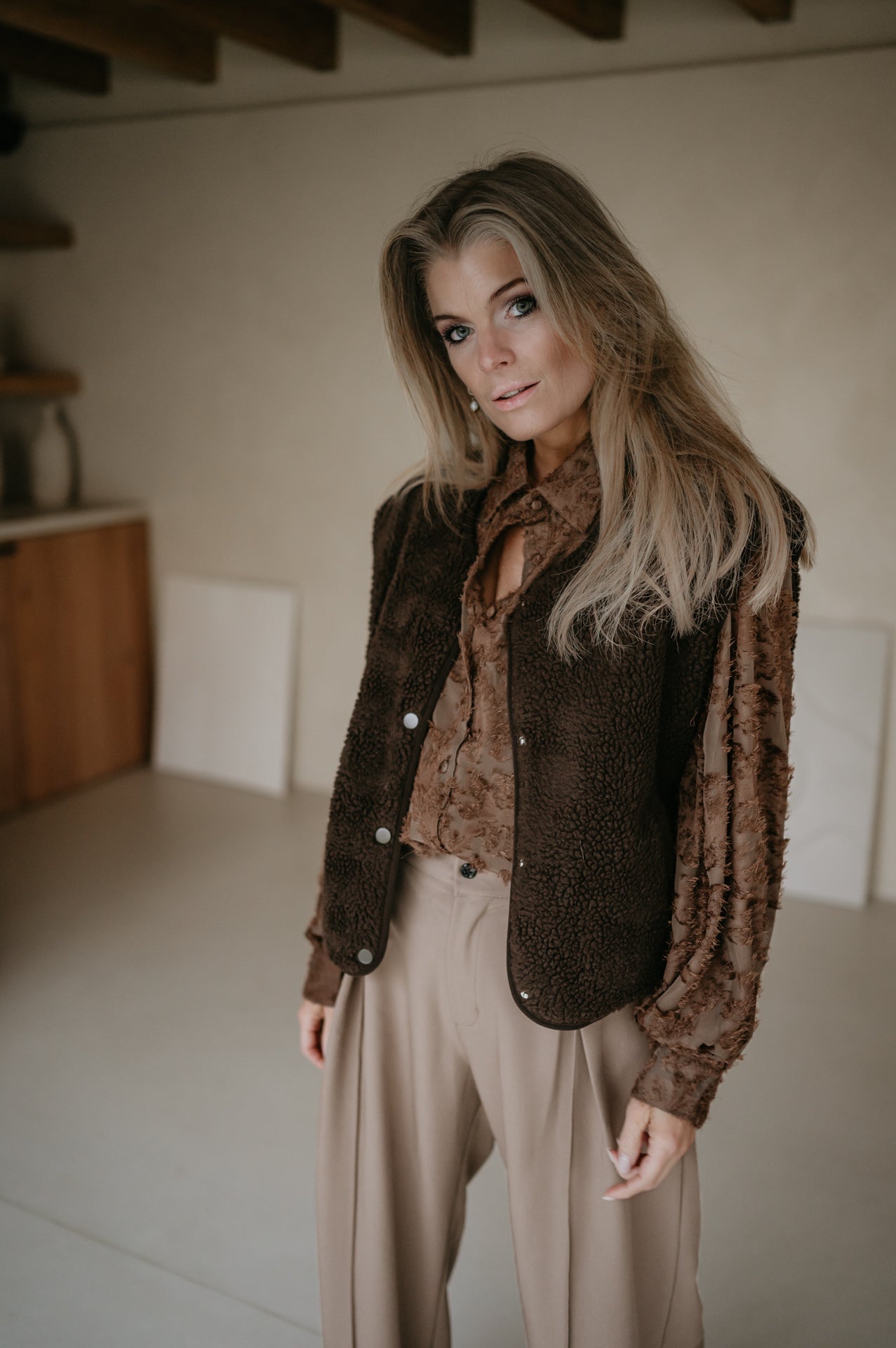 Ledra gilet I Chocolate Brown - Wild Souls by JV® - Gilets