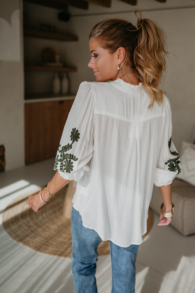 Luce blouse I Khaki - Wild Souls by JV® - Blouses