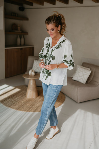 Luce blouse I Khaki - Wild Souls by JV® - Blouses