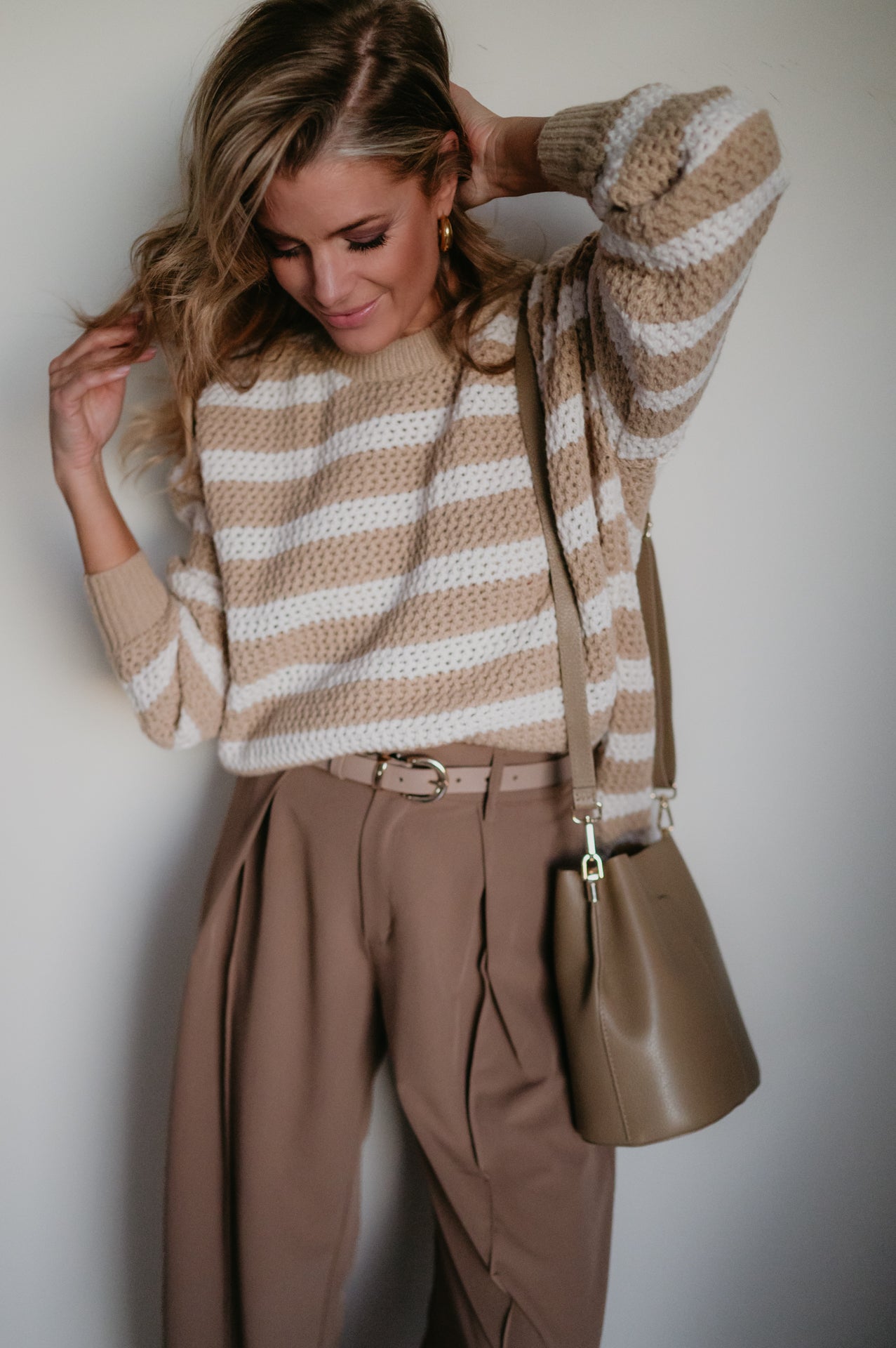 Milioni knit I Striped Beige - Wild Souls by JV® - Knits