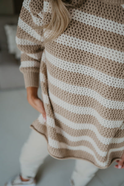 Milioni knit I Striped Beige - Wild Souls by JV® - Knits