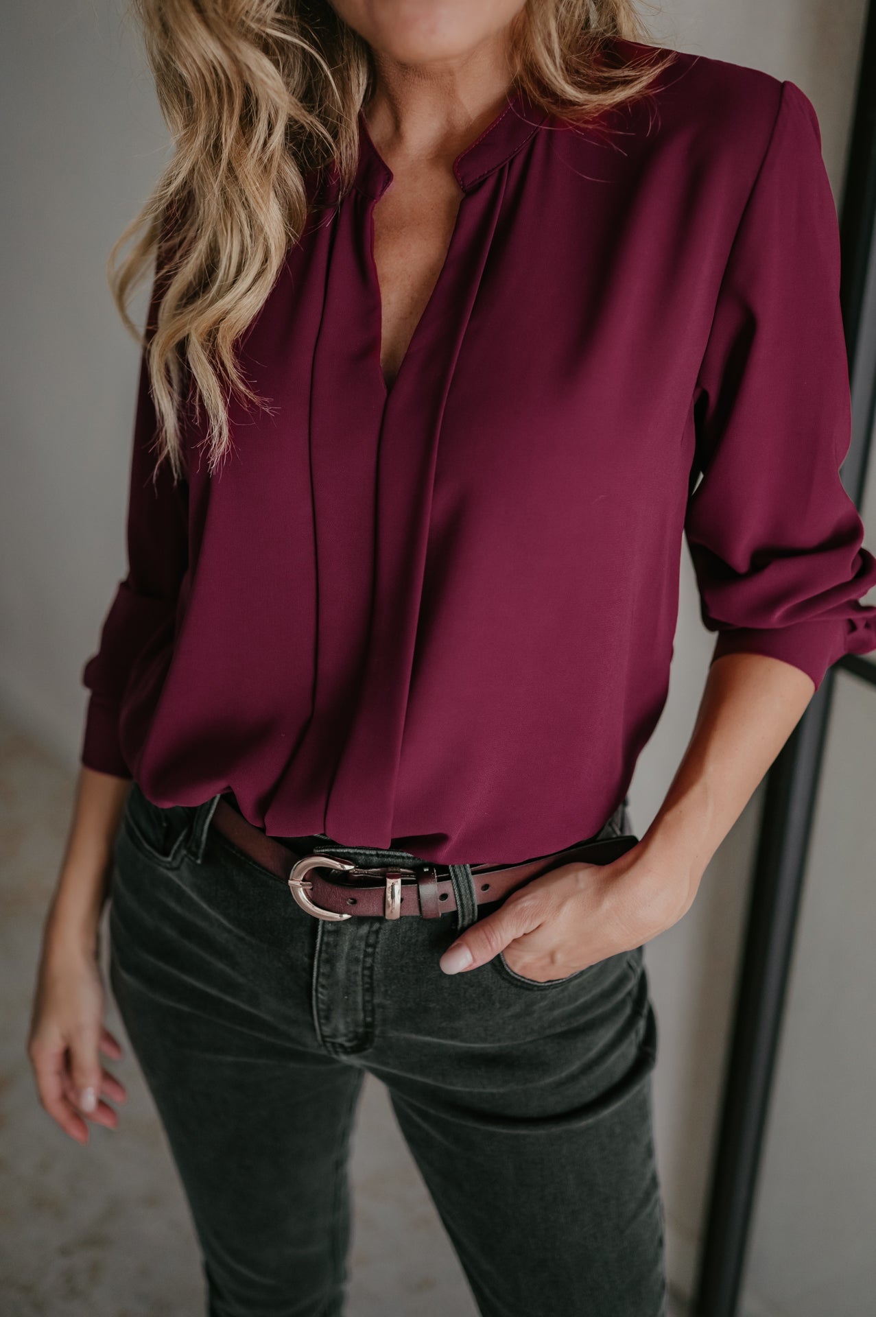 Niente blouse I Bordeaux - Wild Souls by JV® - Blouses