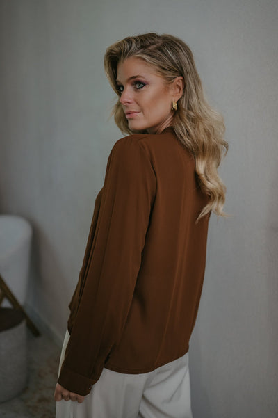 Niente blouse I Chocolate Brown - Wild Souls by JV® - Blouses