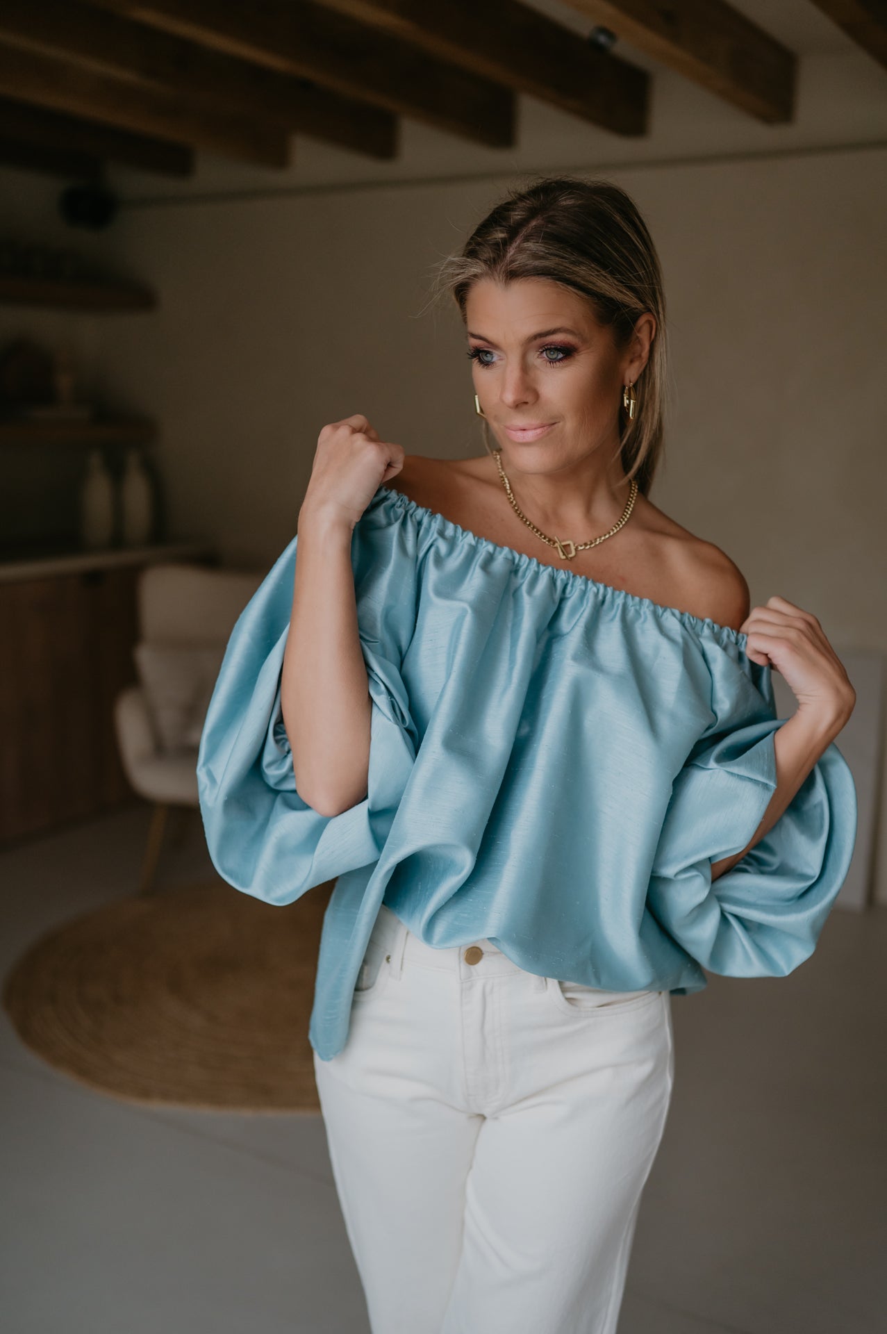 Piano blouse I Turquoise - Wild Souls by JV® - Blouses