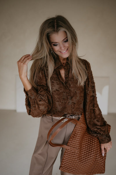 Serata blouse I Chocolate Brown - Wild Souls by JV® - Blouses