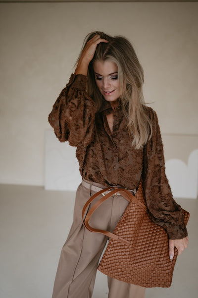 Serata blouse I Chocolate Brown - Wild Souls by JV® - Blouses