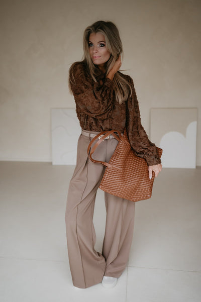 Serata blouse I Chocolate Brown - Wild Souls by JV® - Blouses