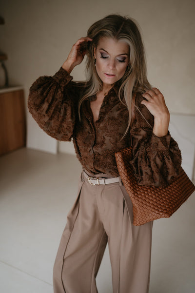 Serata blouse I Chocolate Brown - Wild Souls by JV® - Blouses