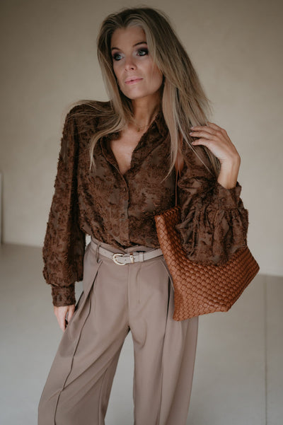 Serata blouse I Chocolate Brown - Wild Souls by JV® - Blouses