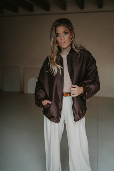 Titolo bomber jacket I Brown - Wild Souls by JV® - Bomber Jackets