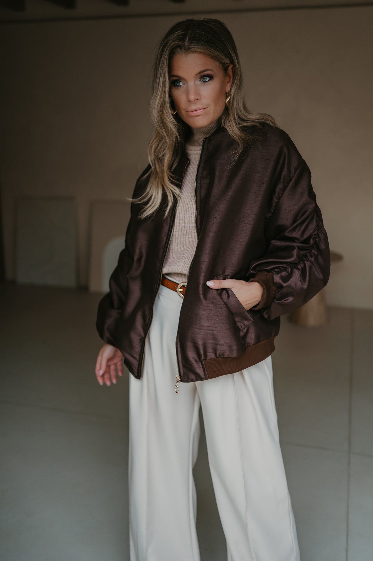 Titolo bomber jacket I Brown - Wild Souls by JV® - Bomber Jackets