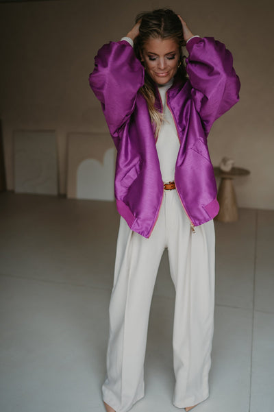 Titolo bomber jacket I Violet - Wild Souls by JV® - Bomber Jackets