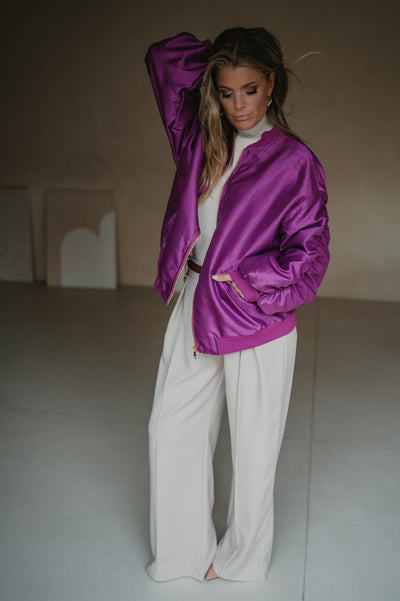 Titolo bomber jacket I Violet - Wild Souls by JV® - Bomber Jackets