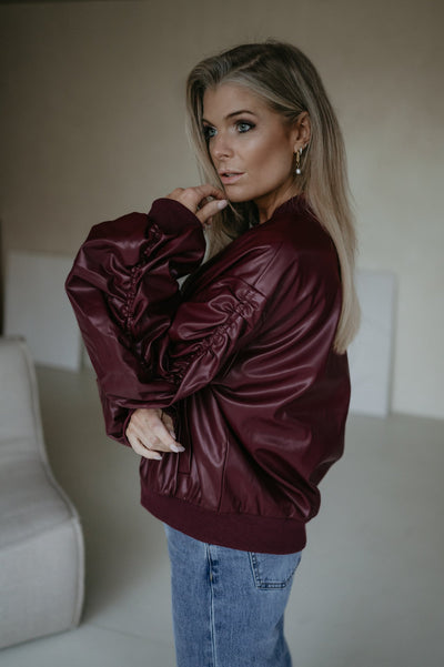 Tradurre bomber jacket I Burgundy - Wild Souls by JV® - Bomber Jackets