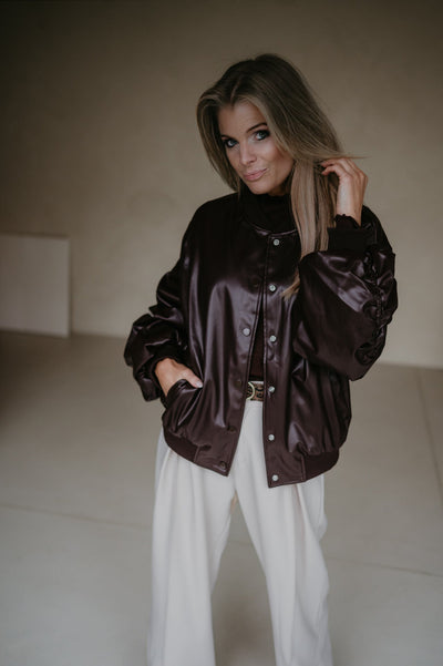 Tradurre bomber jacket I Chocolate Brown - Wild Souls by JV® - Bomber Jackets