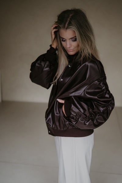 Tradurre bomber jacket I Chocolate Brown - Wild Souls by JV® - Bomber Jackets