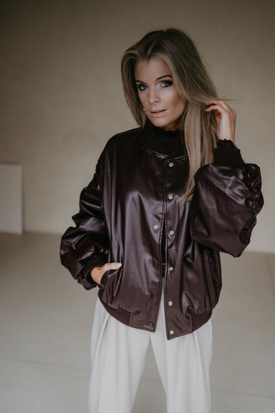 Tradurre bomber jacket I Chocolate Brown - Wild Souls by JV® - Bomber Jackets